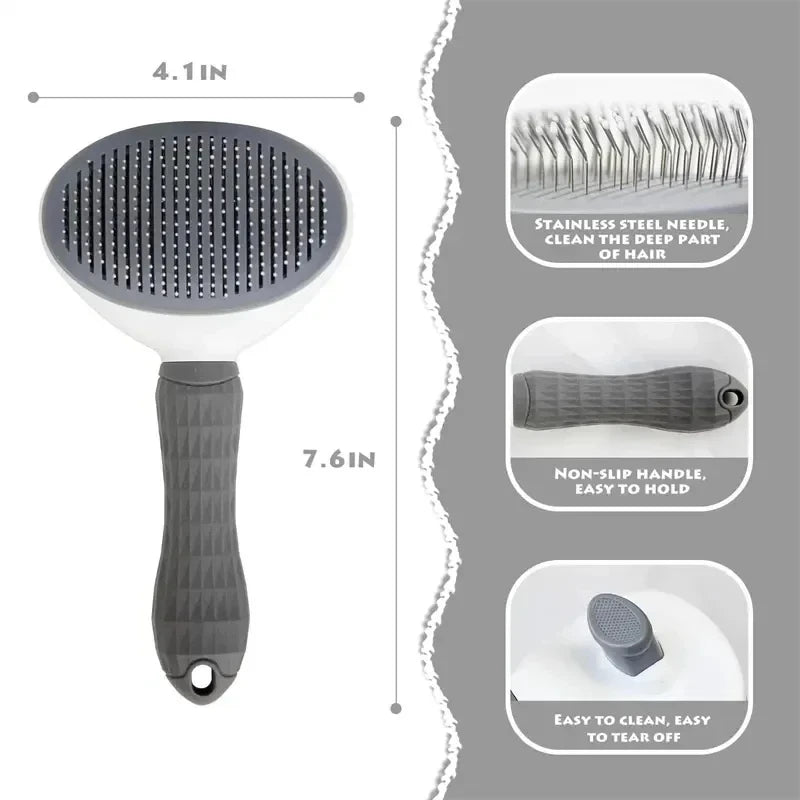 PAWELZA CleanPaw™ Self-Cleaning Grooming Brush