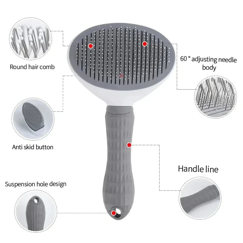 PAWELZA CleanPaw™ Self-Cleaning Grooming Brush